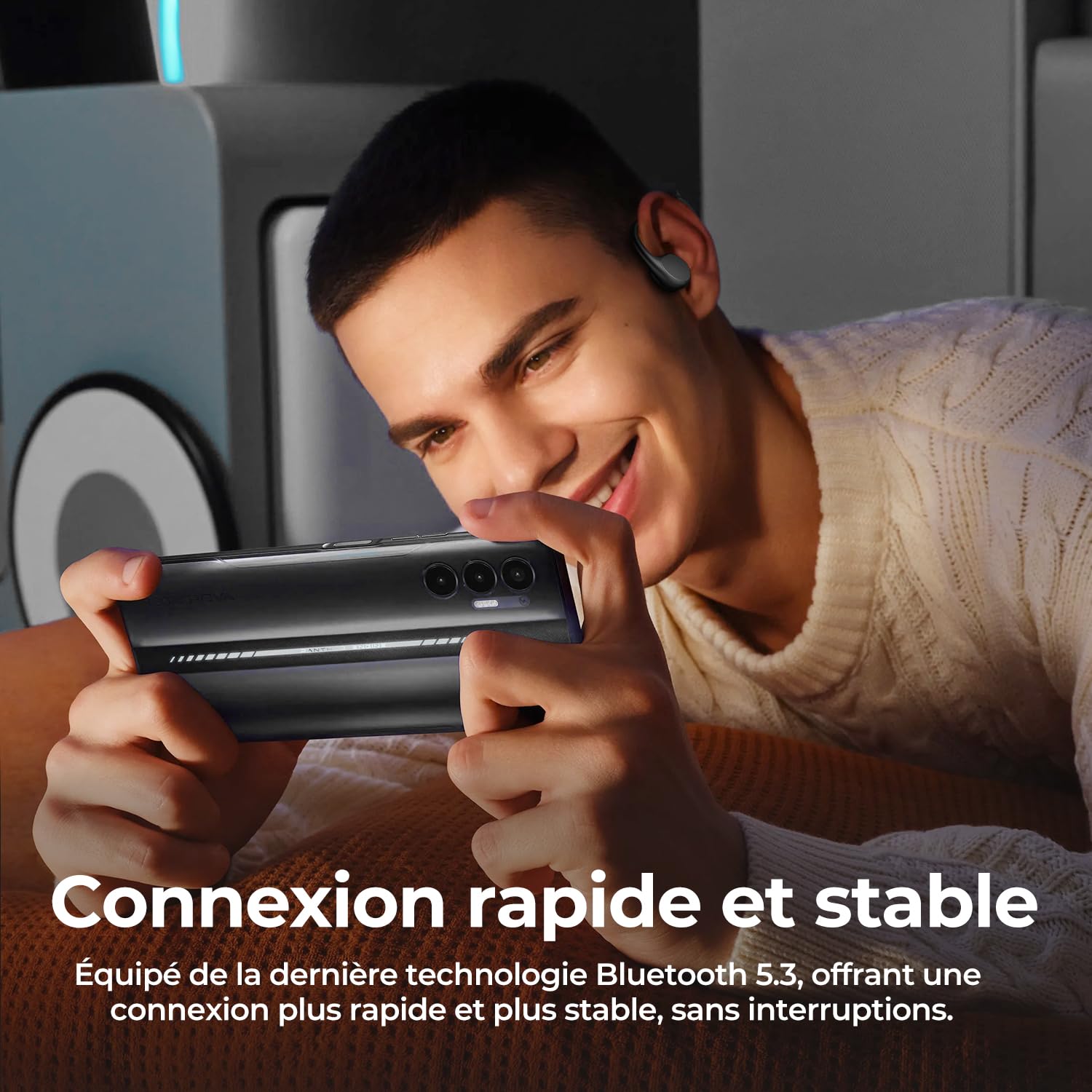 Casque Conduction Osseuse, Écouteur Natation À Bluetooth 5.4, mémoire 32 Go intégrée, Lecteur MP3 Étanche IPX8, 10 Heures de Jeu, Ecouteur Natation sans Fil, Casque Sport pour la Natation
