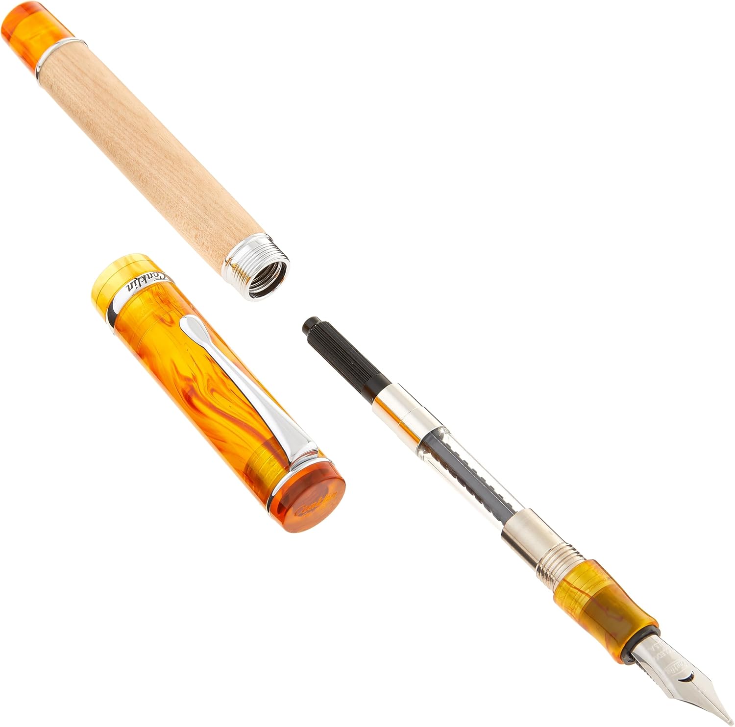 Conklin Duragraph Special Edition Fountain Pen Voyager - Broad Nib, Unique Writing Instrument with Birchwood Barrel