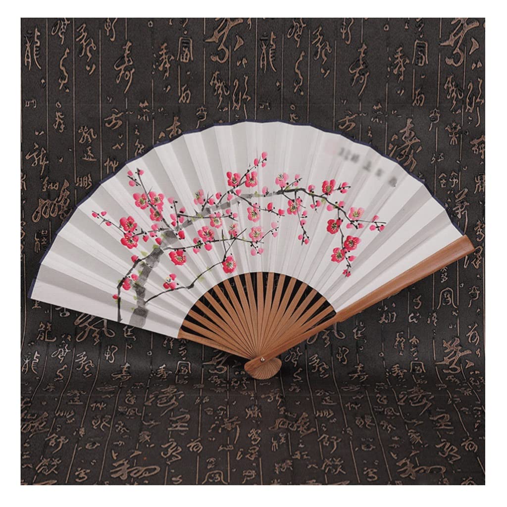 Abanicos plegables decorativos Abanicos plegables florales de mano Abanicos de mano Abanicos de papel Patrón floral dibujado a mano Abanicos de mano huecos for mujeres y hombres Abanico de mano de reg