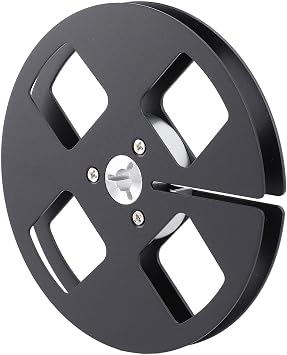 1/4 5 Inch Empty Tape Reel, 4 Hole Aluminum Alloy Empty Reel for NAGRA for Studer Take Up Reel to Reel Recorder Small Hub Long Play Analog Recording Tape Reel Black