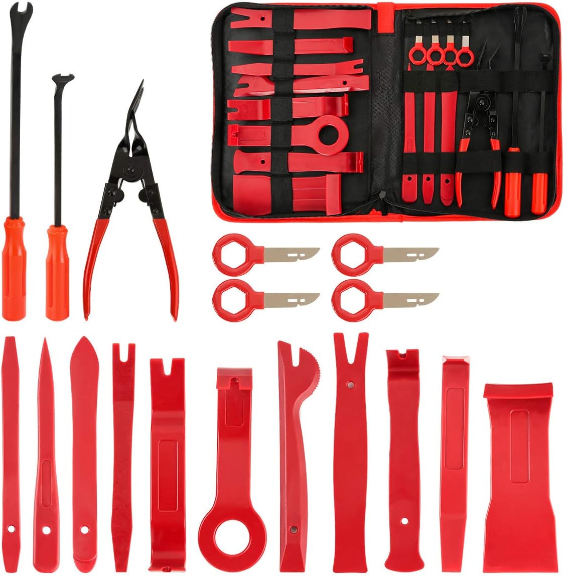 FXWSKY 18Pcs Auto Trim Removal Tool Kit, Auto Upholstery
