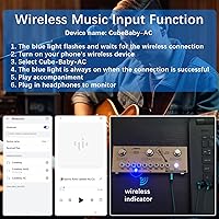 Vista 5 de HOEREV Pedal de guitarra multiefectos, retardo, fase de reverberación, distorsión, sobremarcha, multiefectos, para guitarra acústica, batería