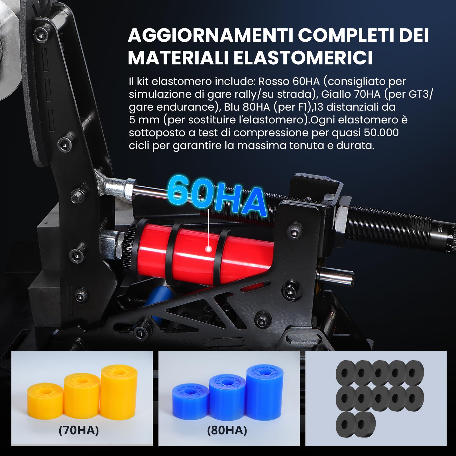 SIMSONN PRO X Pedali da corsa Ultra Sim Pedali per murino di corsen Cella di muratura per PC colata continua che opera per tico aptico (PRO X ULTRA P3-H3)