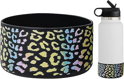 Funda protectora de silicona para botella de agua de 12 a 24 onzas para Hydro Flask, simple, Takeya, sin BPA, antideslizante y compatible con vaso
