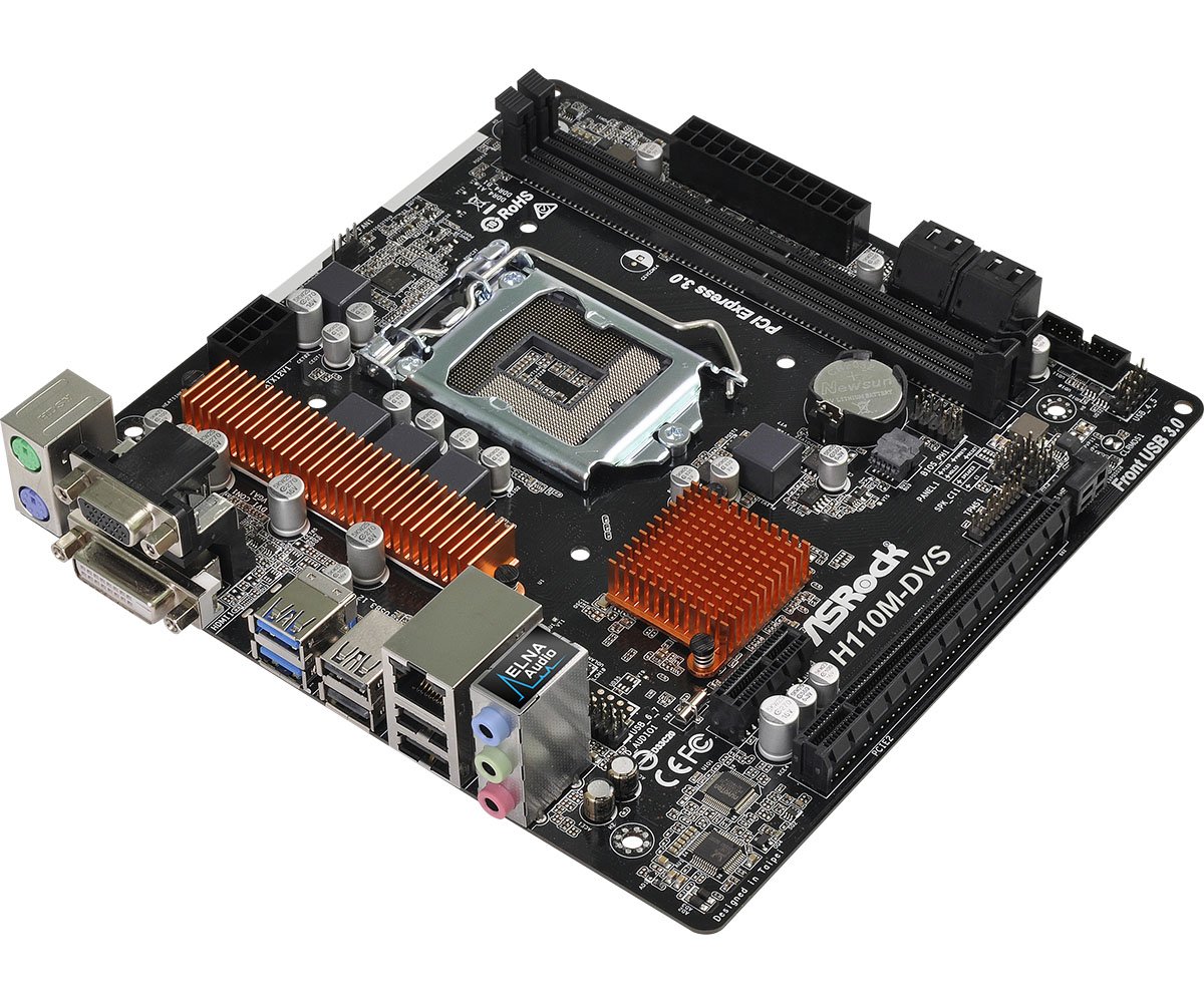 Amazon | ASRock Intel H110搭載 Micro ATX マザーボード H110M-DVS R3
