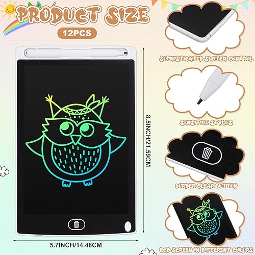 Miniatura 2 de Copkim Tableta de escritura LCD para niños, tableta de dibujo colorida de 8.5 pulgadas, bloc de dibujo electrónico para niños pequeños, juguetes