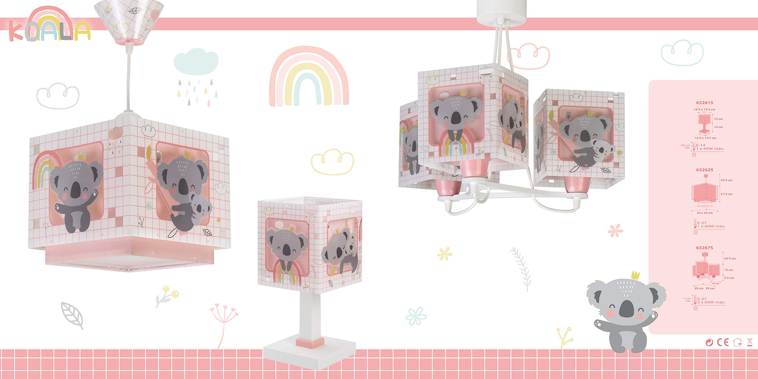 Dalber 41761E - Lampe de chevet LED KAWAII FRIENDS pour enfants 1xG4/4W