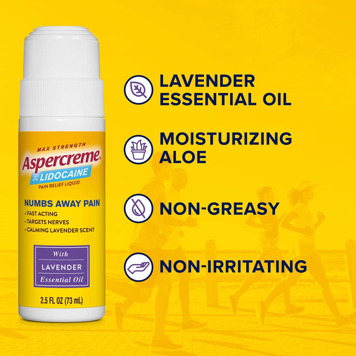 Aspercreme Essential Oils Pain Relief Roll On, Lavender, 2.5 oz., 2-Pack — Amazon image 5
