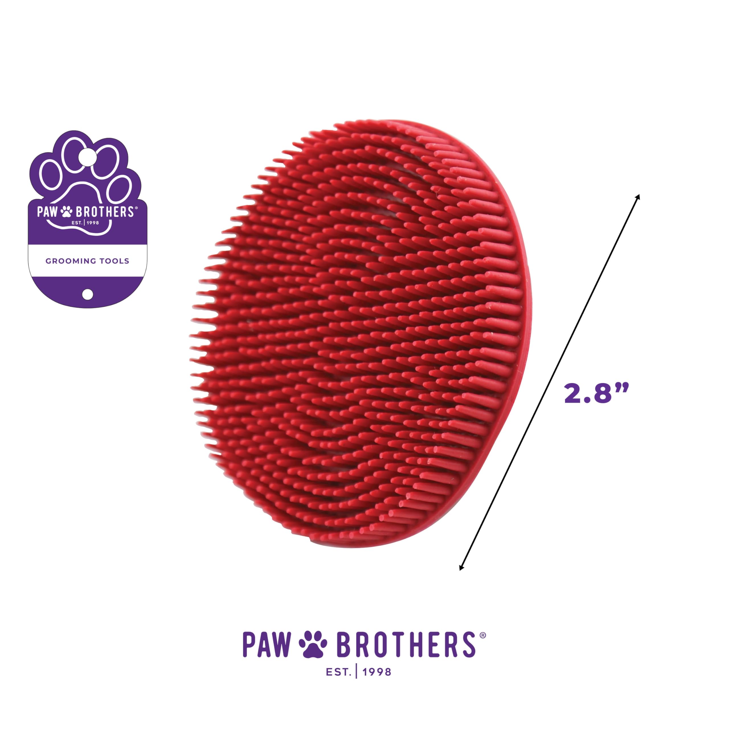 Ryan's Pet Supplies Paw Brothers miękka gumowa szczotka do curry