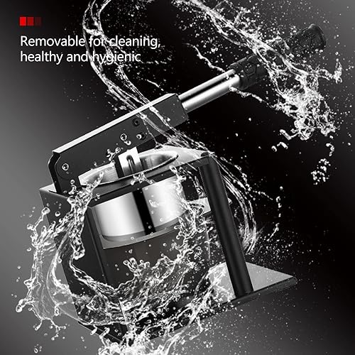 Miniatura 5 de Topyond Exprimidor manual de prensa manual, exprimidor de limón, prensa de cítricos, acero inoxidable 304 resistente, exprimidor de jugo con dos