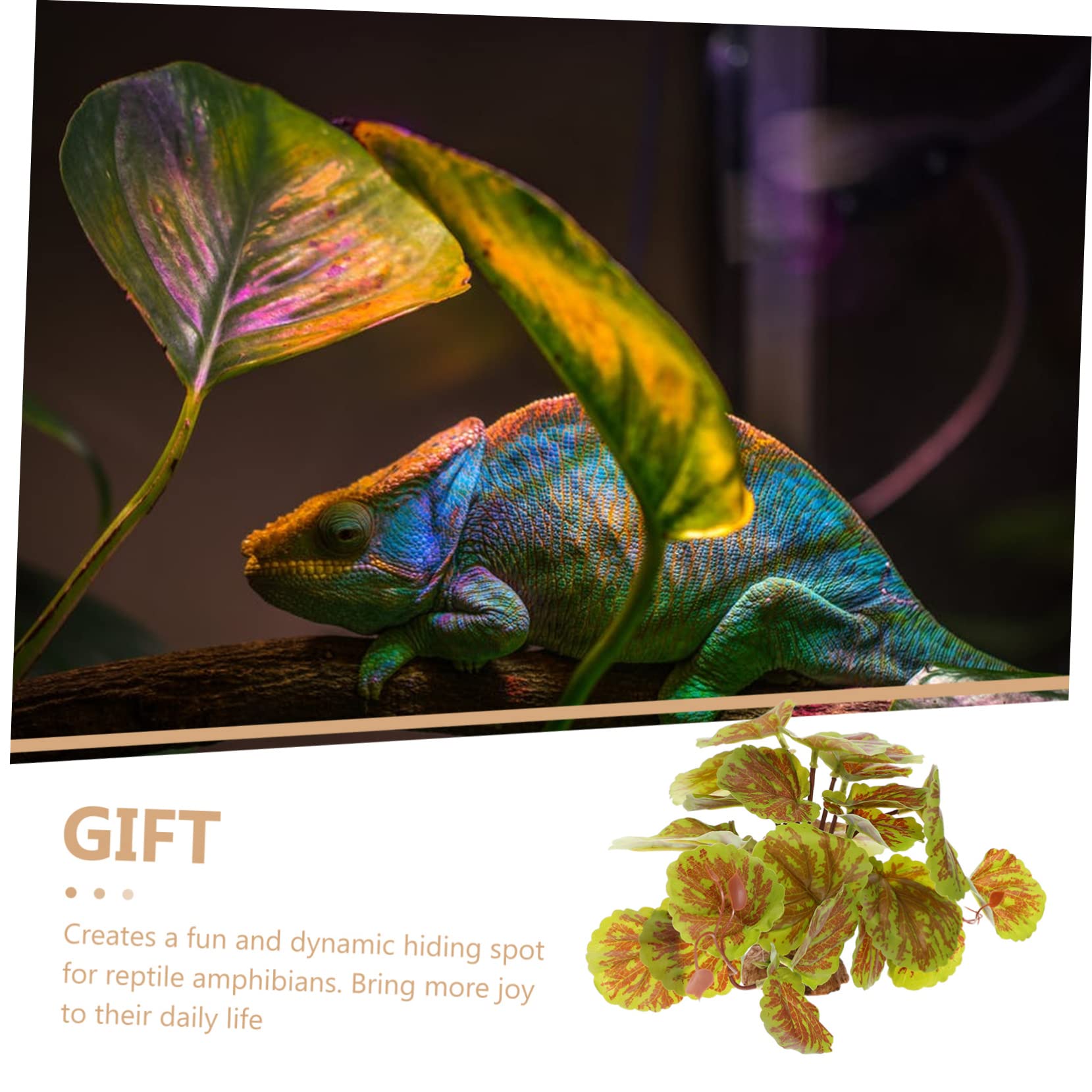 Milisten Artificial Reptile Plant Decor Terrarium Plant for Reptile Tank and Safe Hiding Spot for Amphibians Easy Installation for Fish Tanks and Terrarium Decor - Image 3