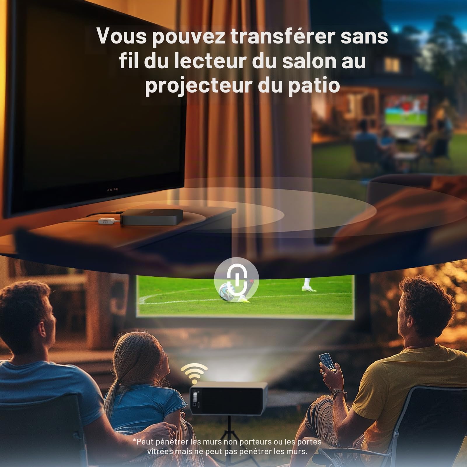 Lemorele Kit HDMI sans Fil, 50 m, 1080P@60Hz, Latence env. 30 ms