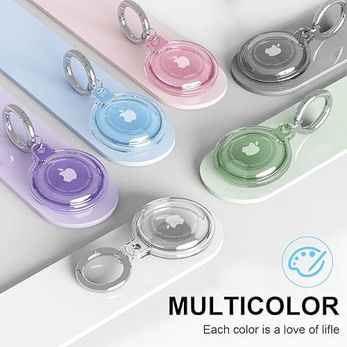 Miniatura 6 de Llavero impermeable, paquete de 4 soportes, material TPU transparente, funda suave y a prueba de golpes para carteras, llaves, mascotas, equipaje y