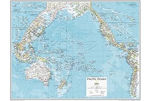National Geographic Pacific Ocean Political Wall Map