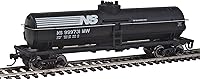 Walthers Trainline Norfolk Southern HO Scale Tank Car 931-1447 - Ready-to-Run Black & White Freight Model Train
