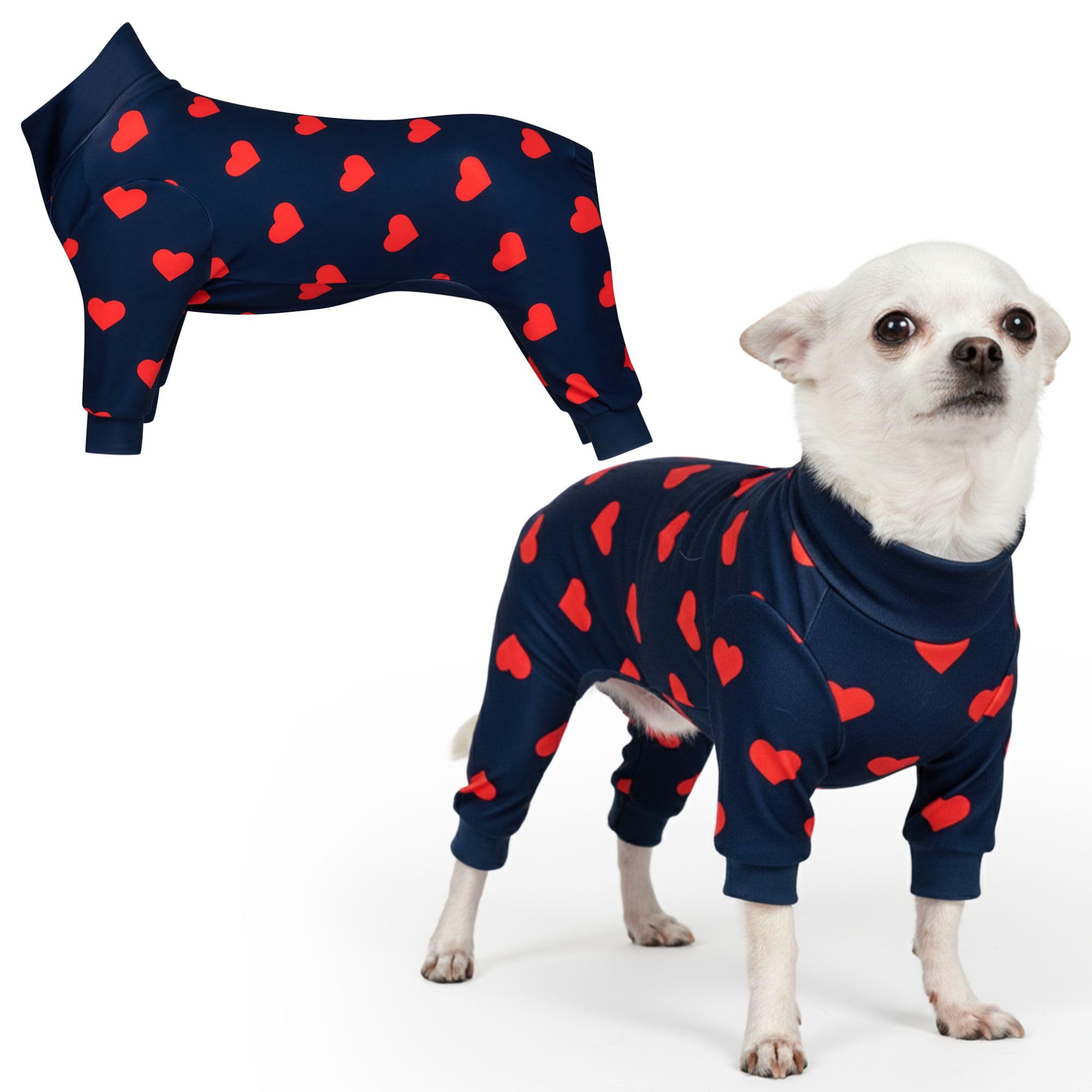 Spark Paws Dog Pajamas - Stretch Onesie Recovery Full Leg Surgery Suit PJS