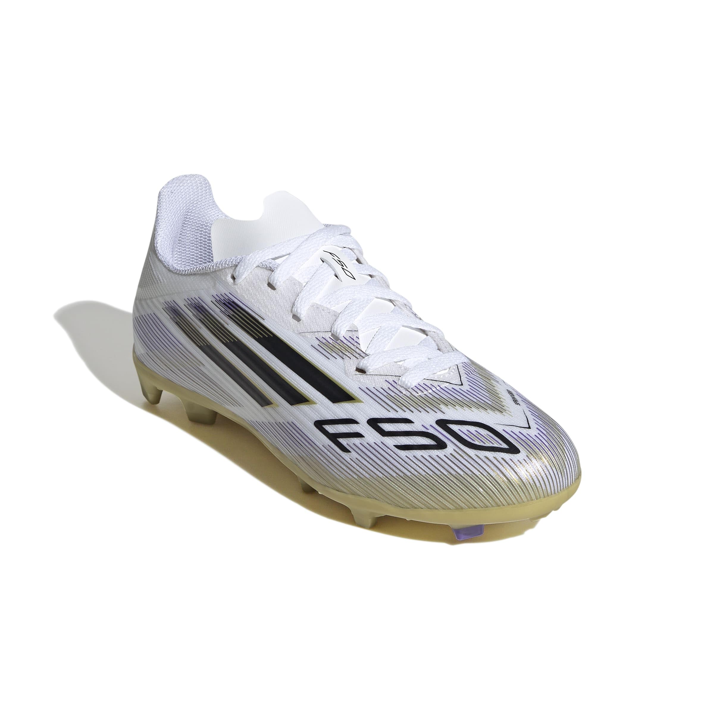 adidas Scarpe da calcio unisex per bambini, F50 League Firm Multi Ground, nero, taglia 36