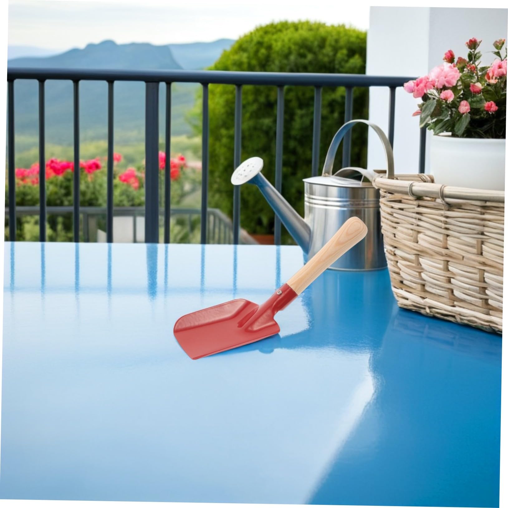 ORFOFE 5 Pezzi Attrezzi da Giardino per Mini Strumenti da Giardinaggio Sicuri in e Rastrello per Spiaggia e Gioco all Aperto Kit Pratico per Viaggi e Attività Educative