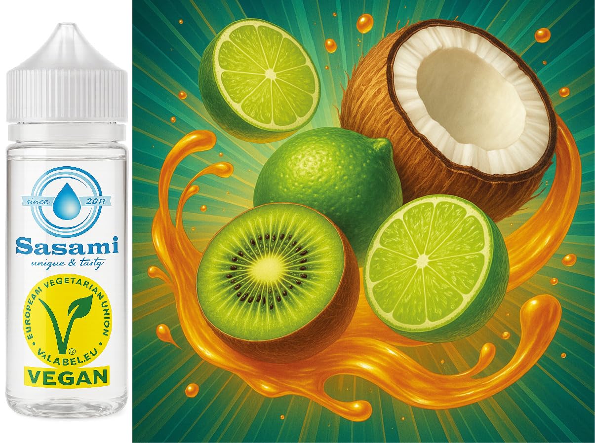Kiwi Cascade - kiwi-lime-cocco aroma concentrato - vegano - Sasami - 100ml