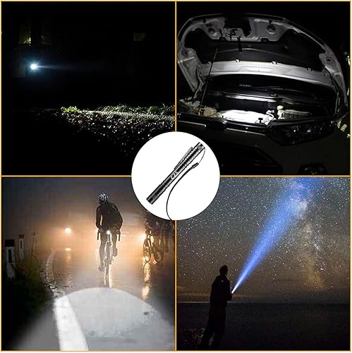 Miniatura 7 de CZS Linterna, Juego de 2 Linternas de Lápiz, Linternas Pequeñas de Altos Lúmenes, Linterna LED Alimentada por Batería de 2 Pilas AAA, Linternas de