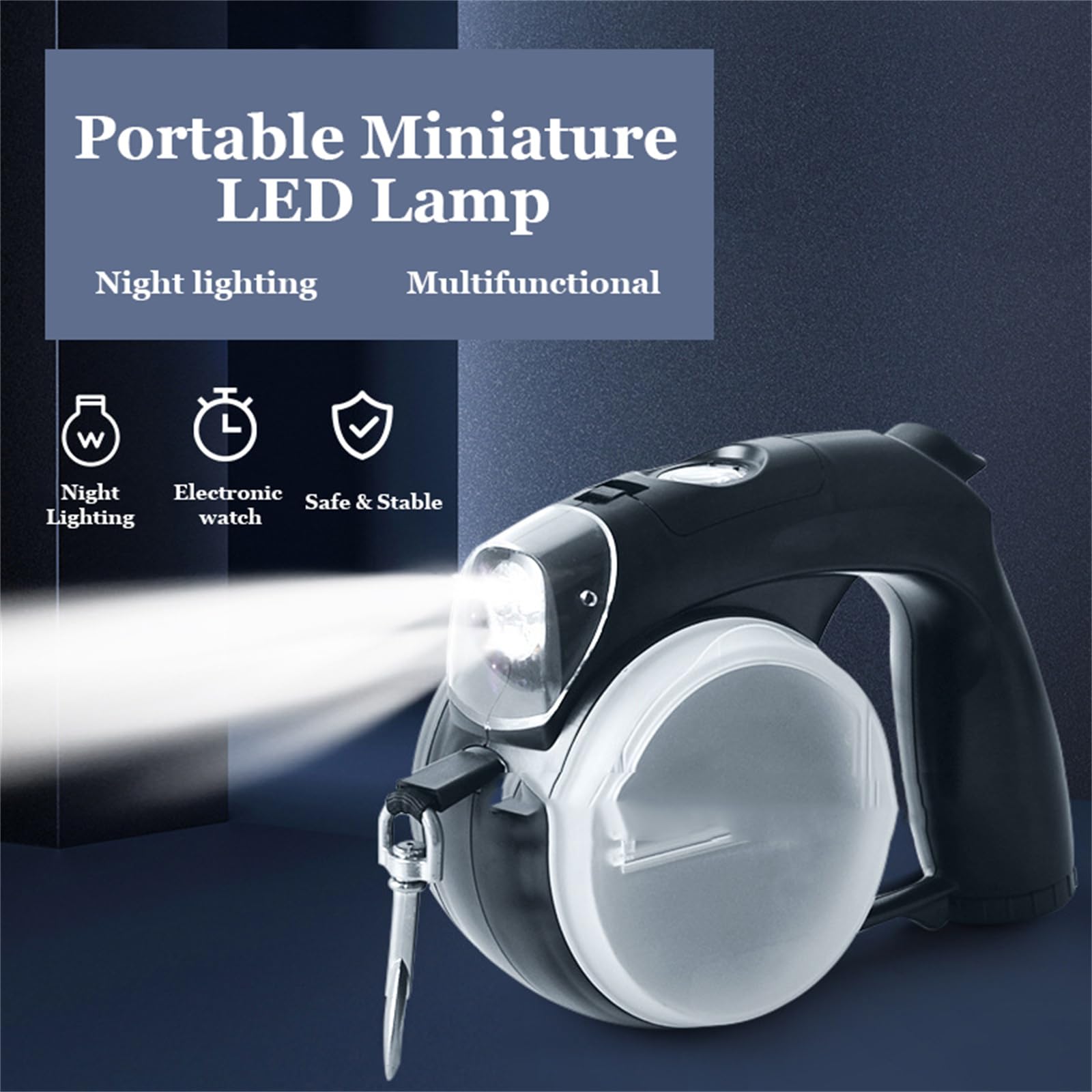 Laisse rétractable pour Chien de 13 Pieds avec lumière, de Sacs, gobelets de Nourriture et d ' Eau pour Chiens de Race, Prise Souple, Longue et rétractable avec de à et Lampe