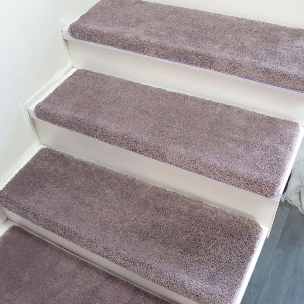 YTBHSHXZ stair treads， 1pc, Modern Thick Self-Adhesive Carpet Tiles Non-Slip Step Protection Stair(D,65x24cm)
