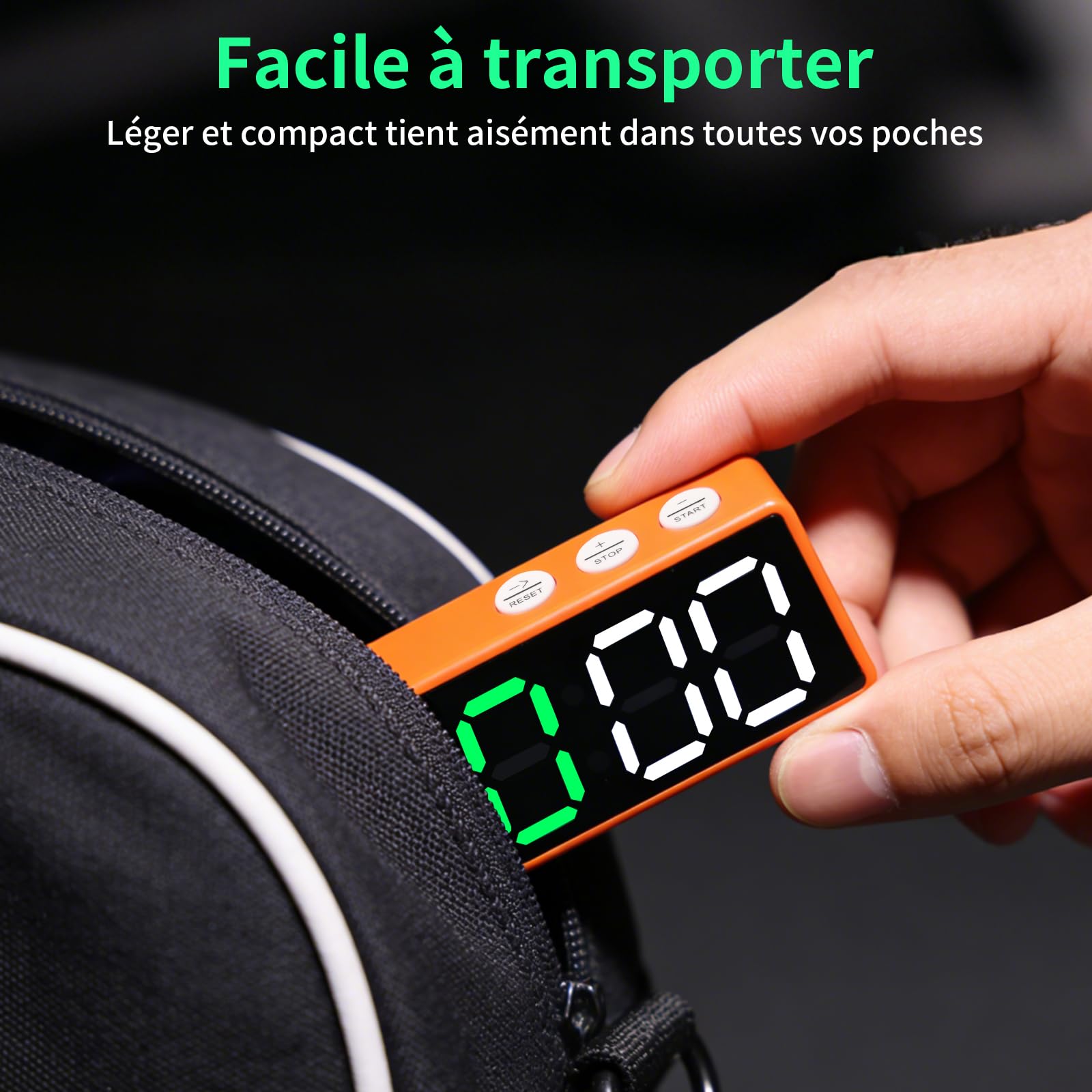 LUCKY TIME Minuteur de Gym, Timer Crossfit, chronomètre aimanté Portable