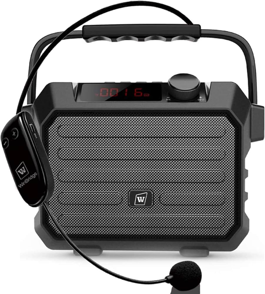 WINBRIDGE ポータブル拡声器　H5 ハンズフリー Amazon.co.jp: W WINBRIDGE 拡声器 ポータブル拡声器 高出力25W