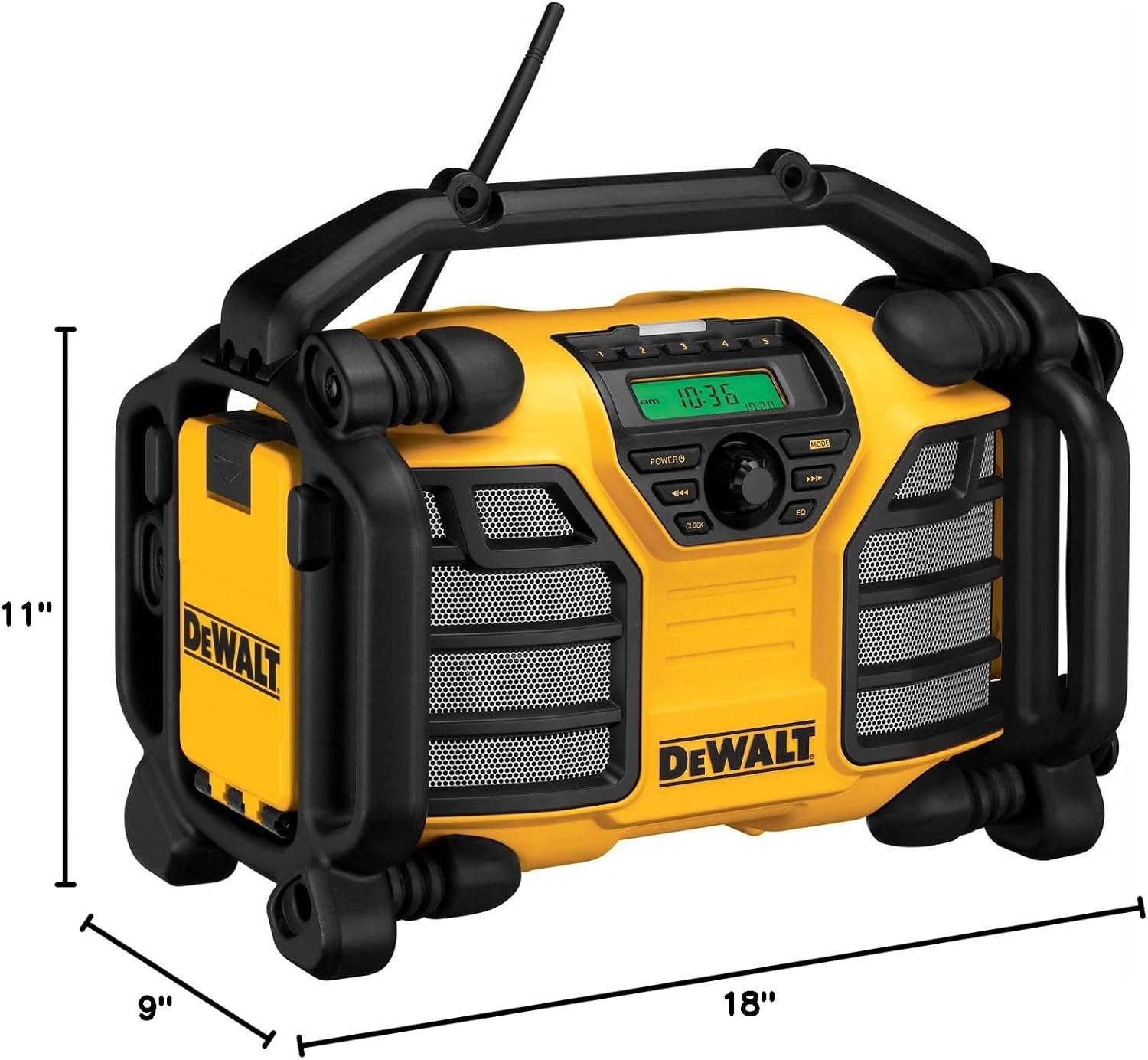 DEWALT 20V MAX/12V Jobsite Radio and Battery Charger – Radio Only (DCR015)