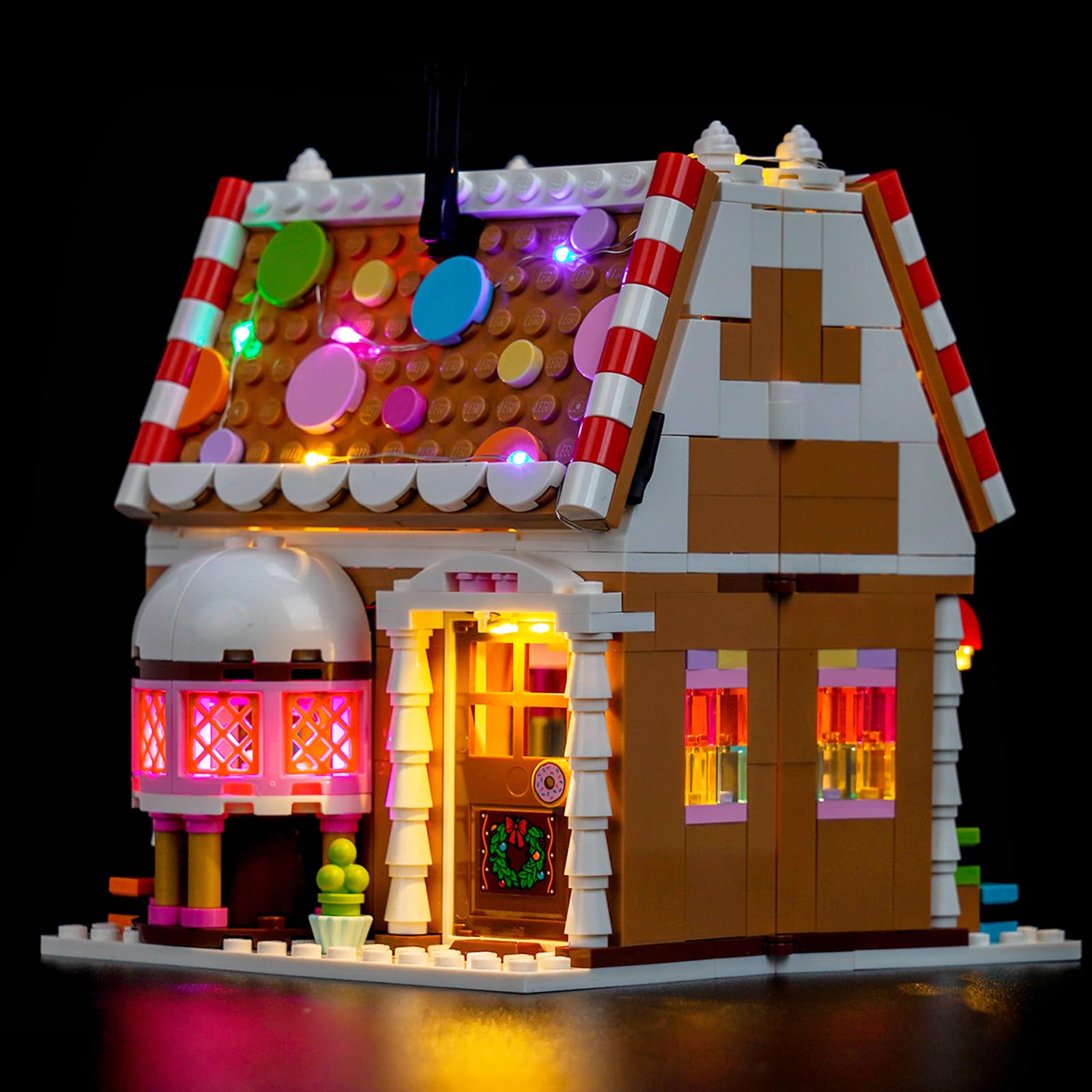 LocoLee Led Light Set Compatible with Lego 40809 Festive Gingerbread House Led Decoration Lighting Kit Compatible with Lego 40809 Building Blocks Model,Only Lights Set,No Model
