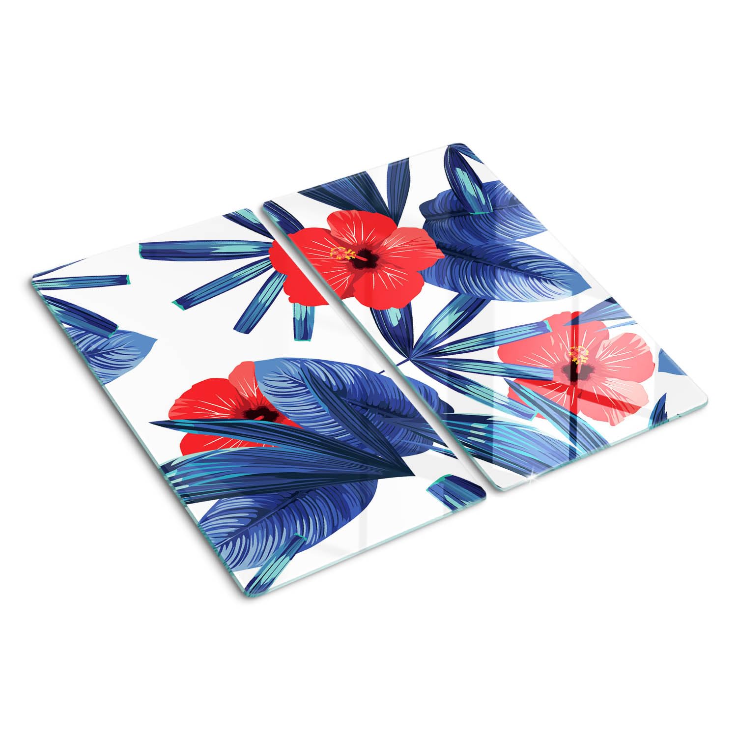 Planche à découper en verre trempé 2x30x52 cm Champ de pavots pour cuisine moderne