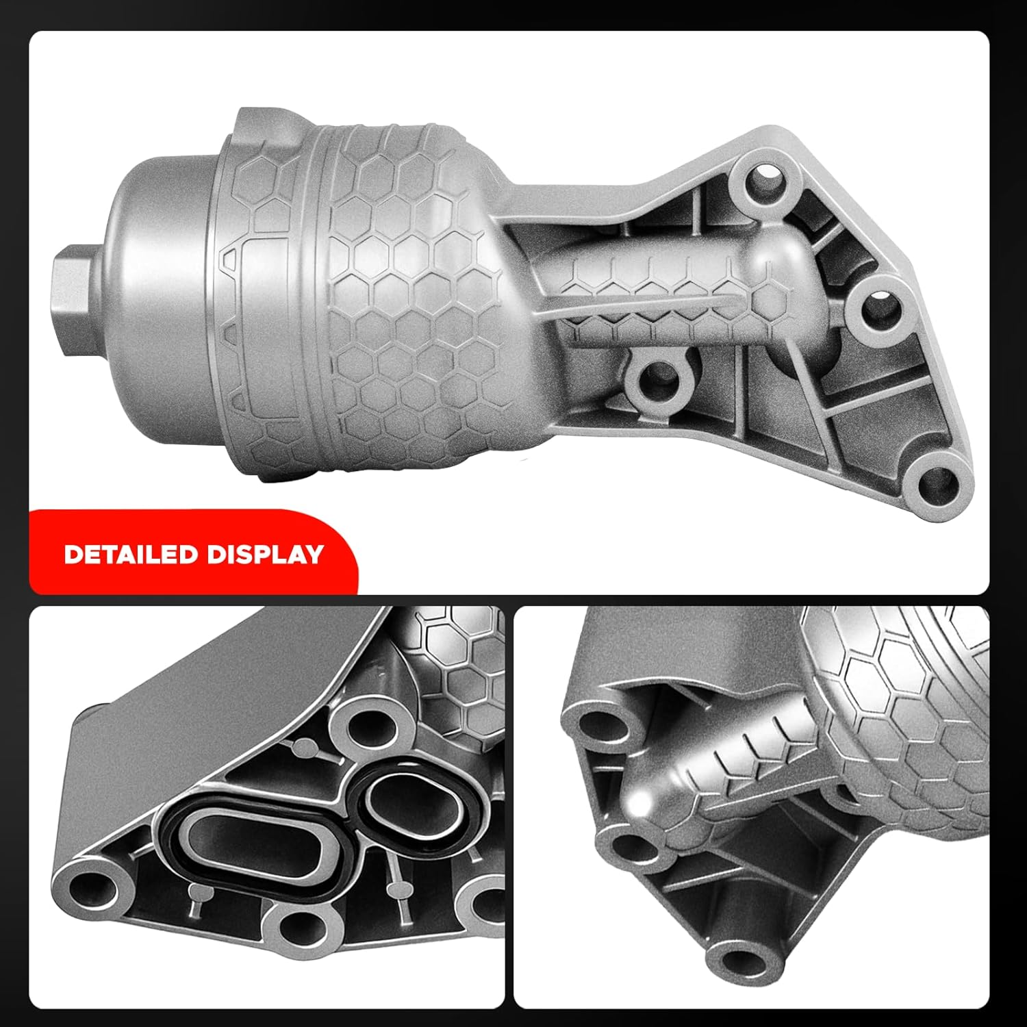 26300-3LAA0 Upgrade Aluminum Oil Filter Complete Assembly,for Hyundai Palisade 2020-2024 Genesis G80 2017-20 for Kia Sorento Cadenza Sedona 2017-21 for Kia Telluride 2020-2024,OEM-263003LAA0