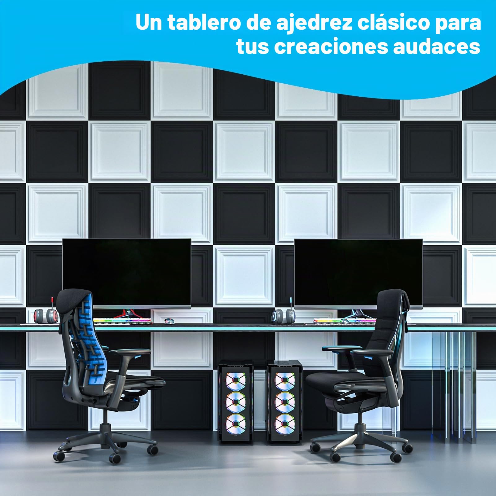 Art3d Paquete de 33 paneles de pared con textura 3D para decoración de interiores, paneles de pared decorativos de PVC impermeables para sala de estar, dormitorio, sala de juegos, 30 x 30 cm, Blanco