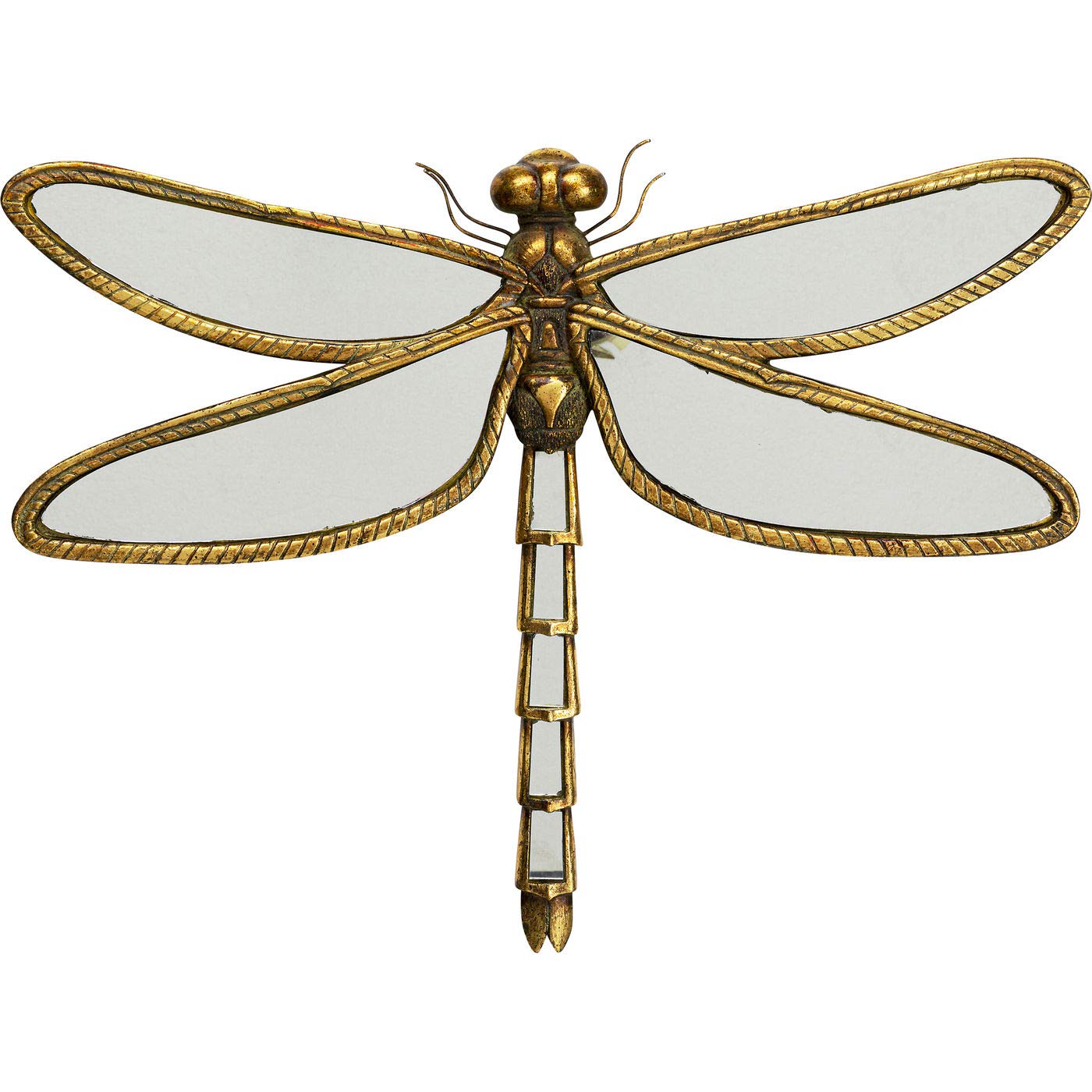 Kare Design Wandschmuck Dragonfly Mirror, Glas verspiegelt, 36x5x47cm | Glas, Glas verspiegelt, Wanddekoration, Accessiore, Dekofigur, Tiermotiv