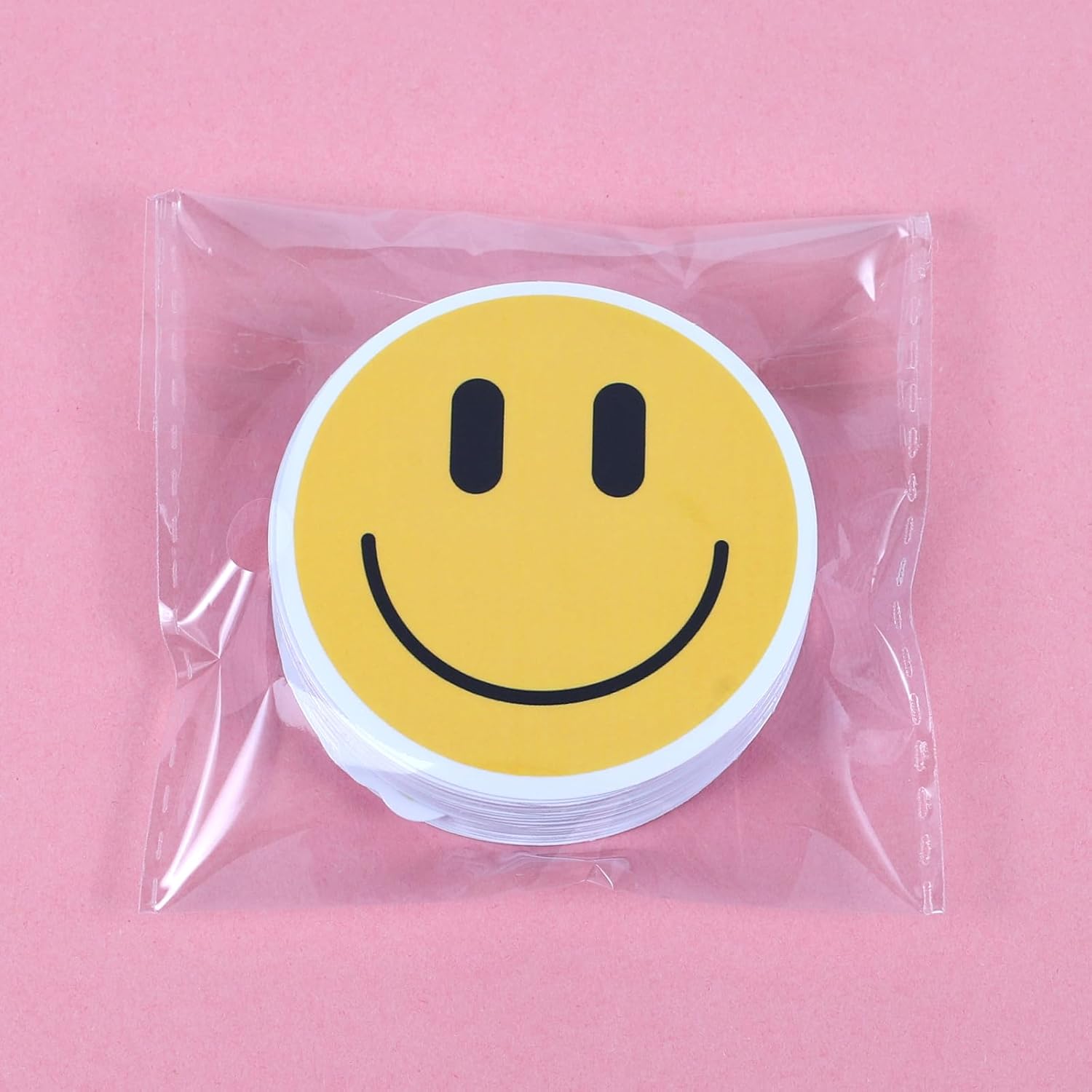 50PCS Smiling Stickers, Cute Water Bottle Stickers for Kids, for Teaching Rewards, Notebooks, Stationery, Luggage, Cartoon PVC Happy Stickers