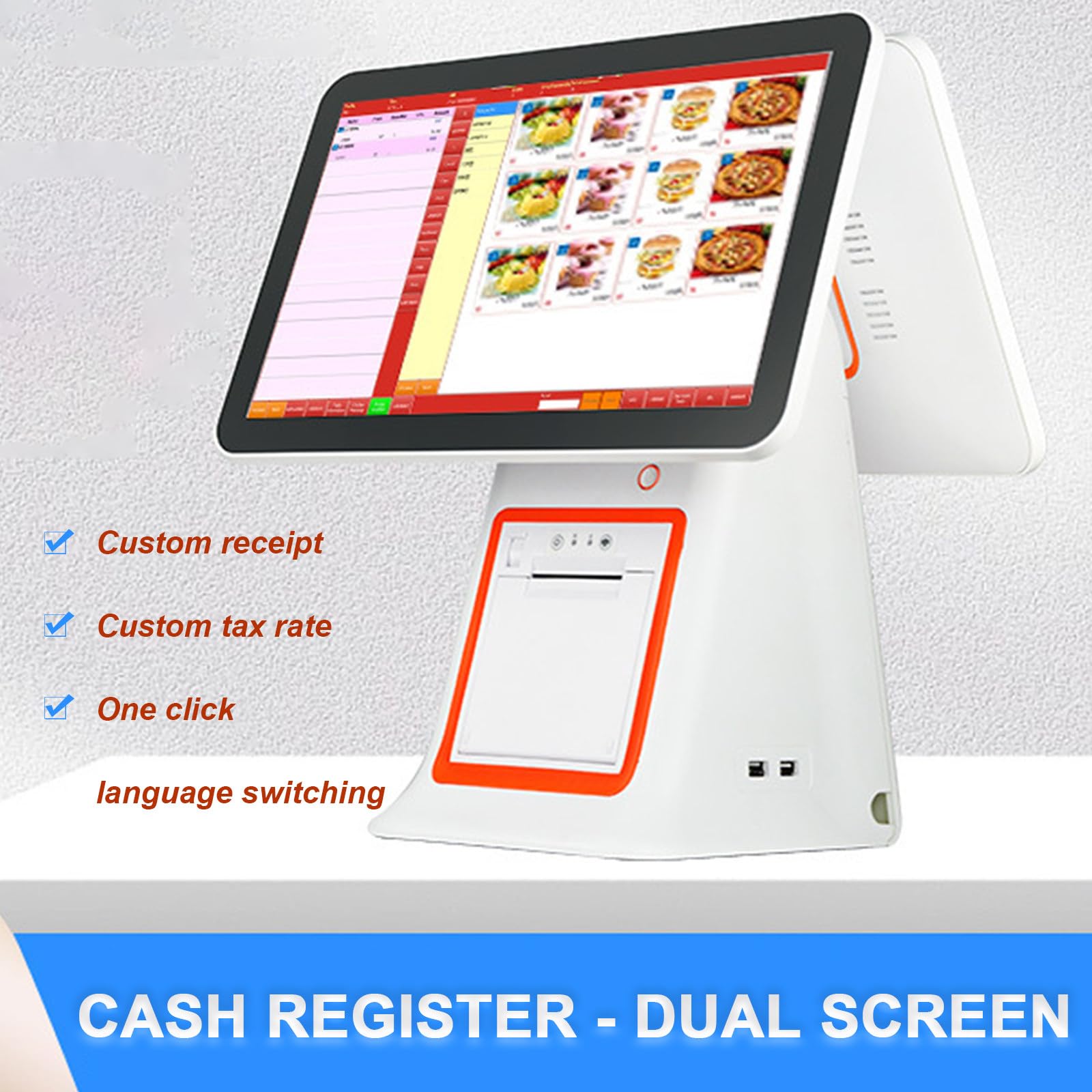 Terminale Punto Vendita Intelligente con registratore di Cassa fiscale Integrato, Schermo Touch da 15,6", CPU i5, 8GB RAM, per attività Commerciali e Catering Black