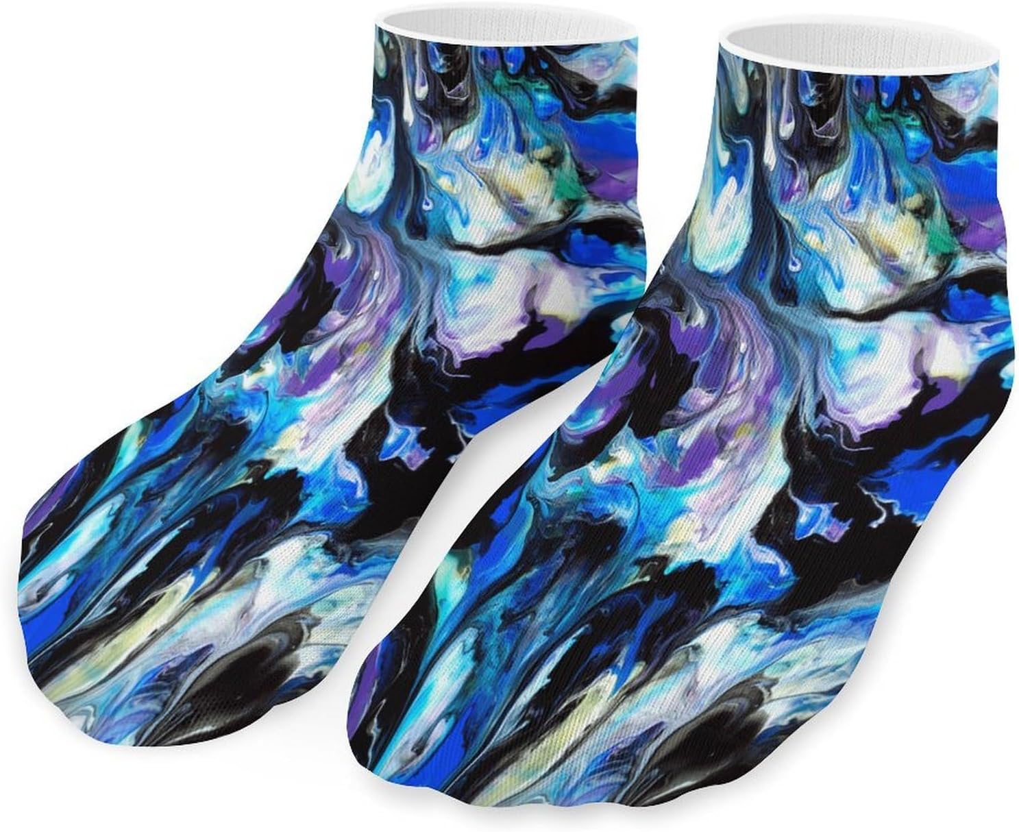 Abstract Art Rainbow Ankle Socks for Men Women Low Cut Crew Sock Casual Sports Clothing