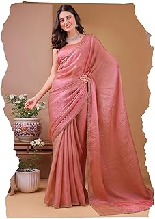 margi designers Womens New Latest Party Fancy Bollywood Style Fendy Two Tone Chiffon Embellished Hand Lace Work Saree with Blouse-picture-46