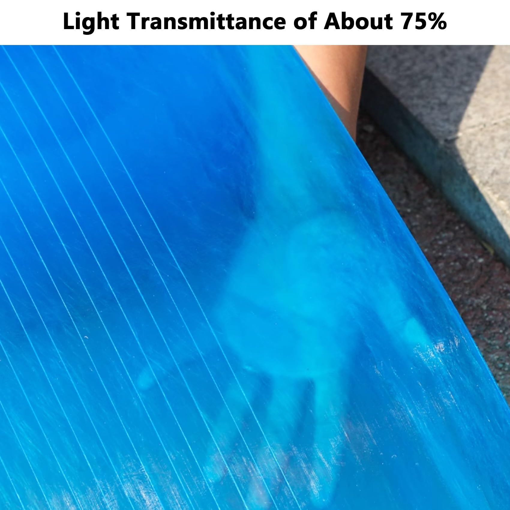 Dachplatten Kunststoff, 1mm Transparente Acrylglas Platte, Polycarbonatplatten Gewächshaus für außen Garten Terrasse Balkon(80x400cm)