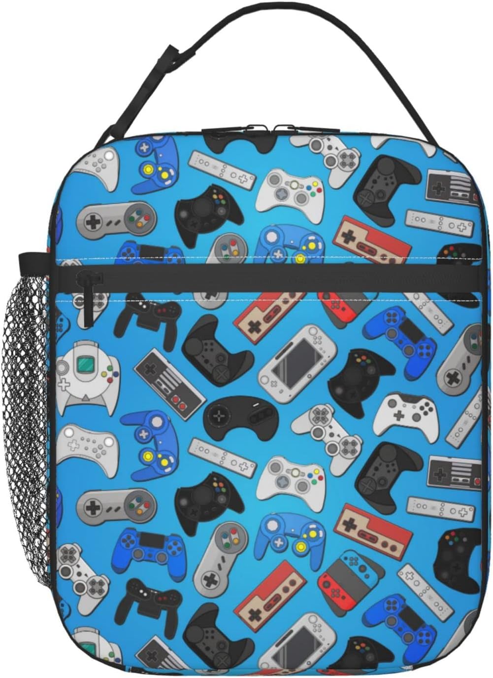Amazon.com: Oplp Colorful Video Game Controller Blue Background Lunch ...