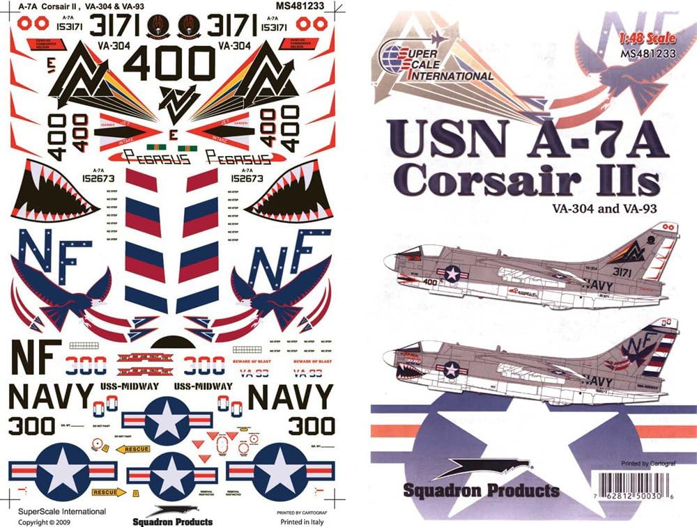 Superscale USA USN A-7A Corsairs IIs Decals #1