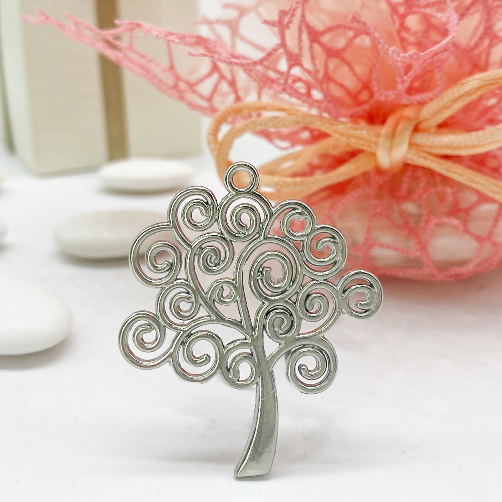 Bracciale Elastico Con Albero Della Vita E Pompon Colorato, Pacchetto Multiplo, Per Eventi E Bomboniere