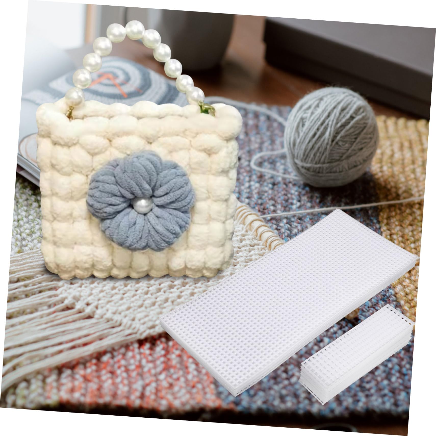 jojofuny 3 Sätze Teiliges Kunststoff Mesh Blattset Für Diy Taschen Schnitt Und Strickmaterial Für Handarbeiten Langlebig Und Leicht Zu Verarbeiten Für Kreative Projekte 10 Stück * 3