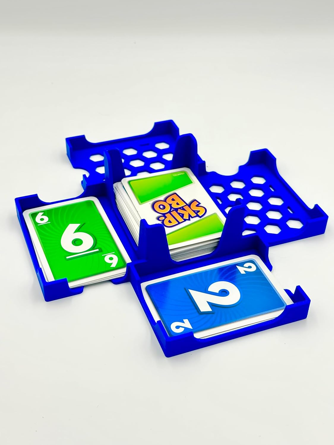 Card Holder Organizer, Plastic Game Card Storage Rack, Card Game Accessory - Black