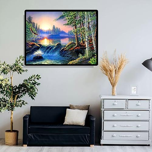 Miniatura 8 de Kits de pintura de diamantes coloridos 5D para adultos, árbol, colibrí, flor, loro, arte de diamantes camaleón, arte de diamantes de bricolaje con