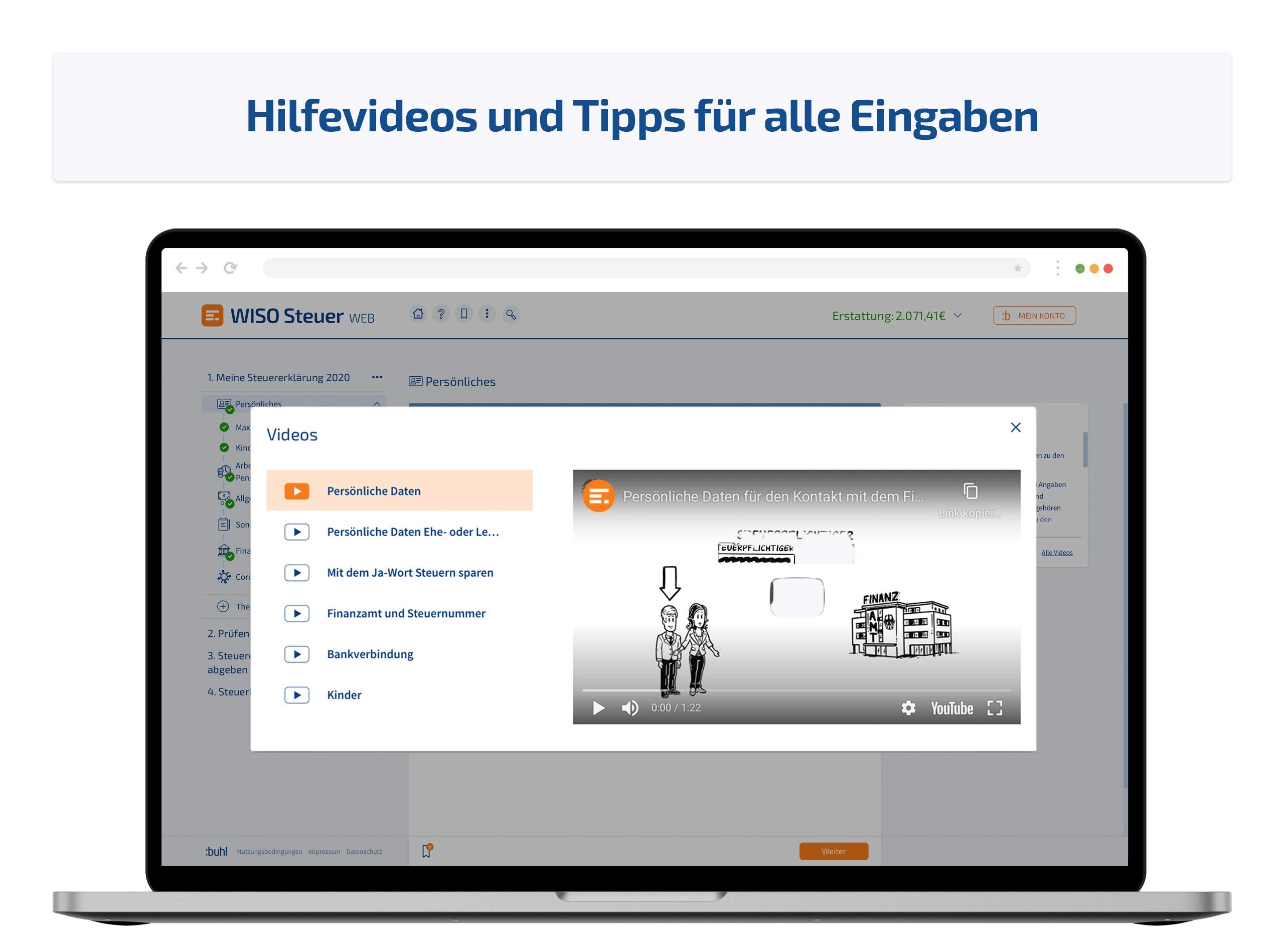 WISO Steuer-Web 2021 Mac (für Steuerjahr 2020) |Web Browser | Mac Web Version