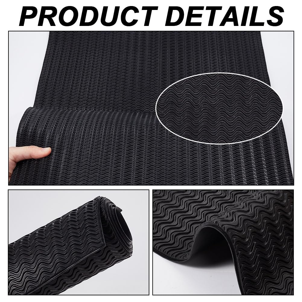 NBEADS Riparazione Suola In Gomma, Materiale per La Riparazione Del Fondo Delle Scarpe Antiscivolo Da 3.5mm di Spessore per La Riparazione Della Suola per Stivali, Scarpe In Pelle, Nero, 56x38cm