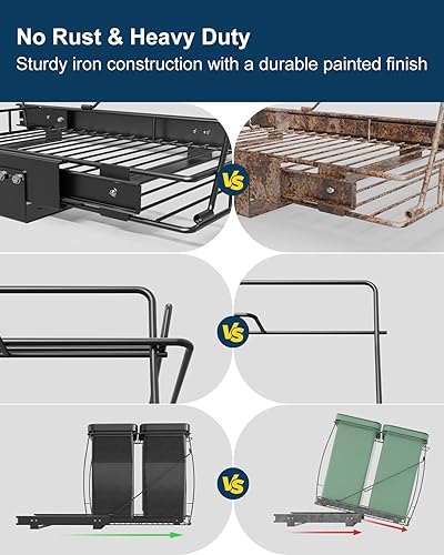 Miniatura 3 de Basurero de baño sin contacto de 2.2 galones, con sensor de movimiento automático inteligente, cubo de basura pequeño con tapa para sala de estar,
