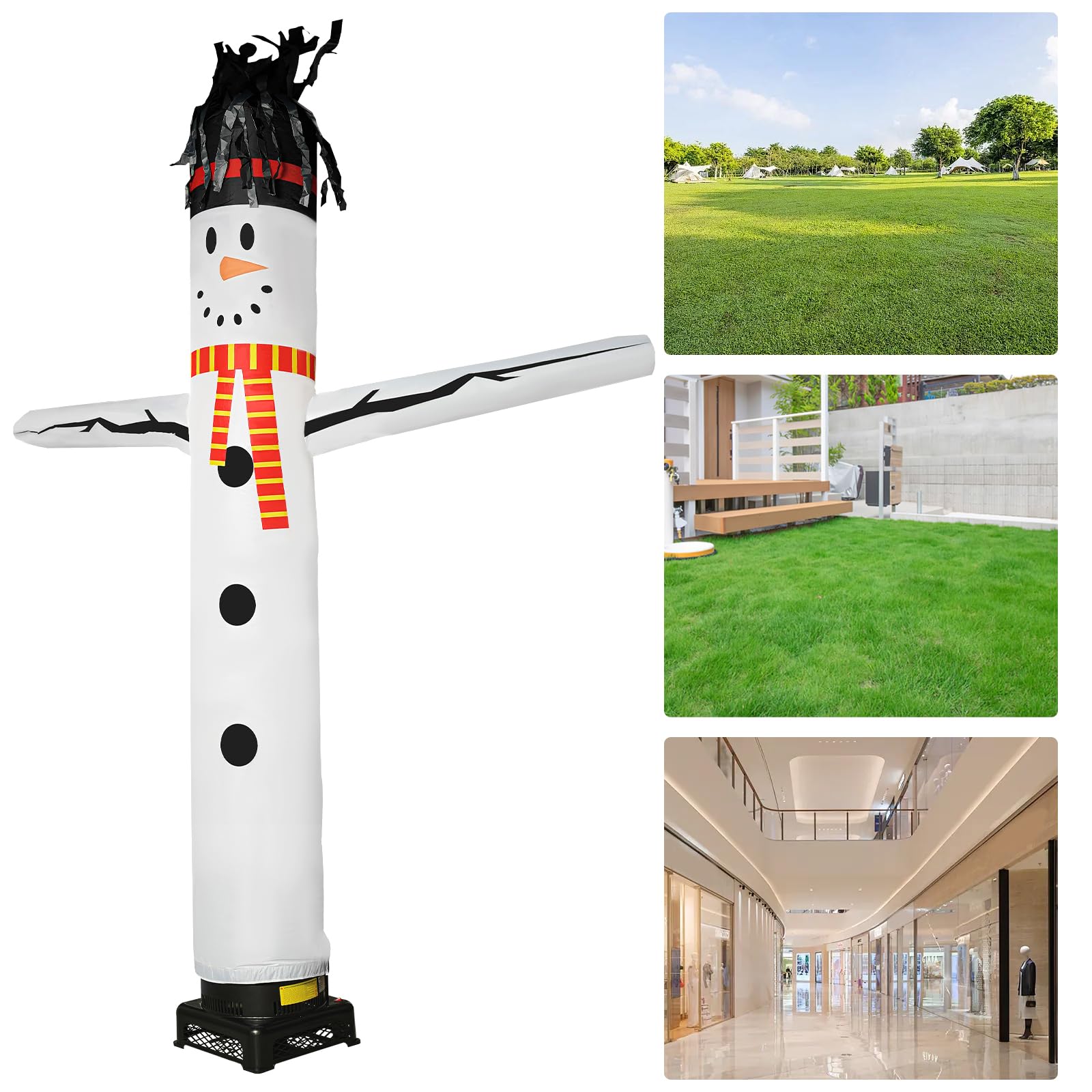 Werbelufttänzer Aufblasbarer Luftschlauch, 3m Aufblasbarer Lufttänzer mit 550W Gebläse, 1450rpm, 210D Oxford-Stoff, Wackelnder Werbeschlauch für Events & Werbung