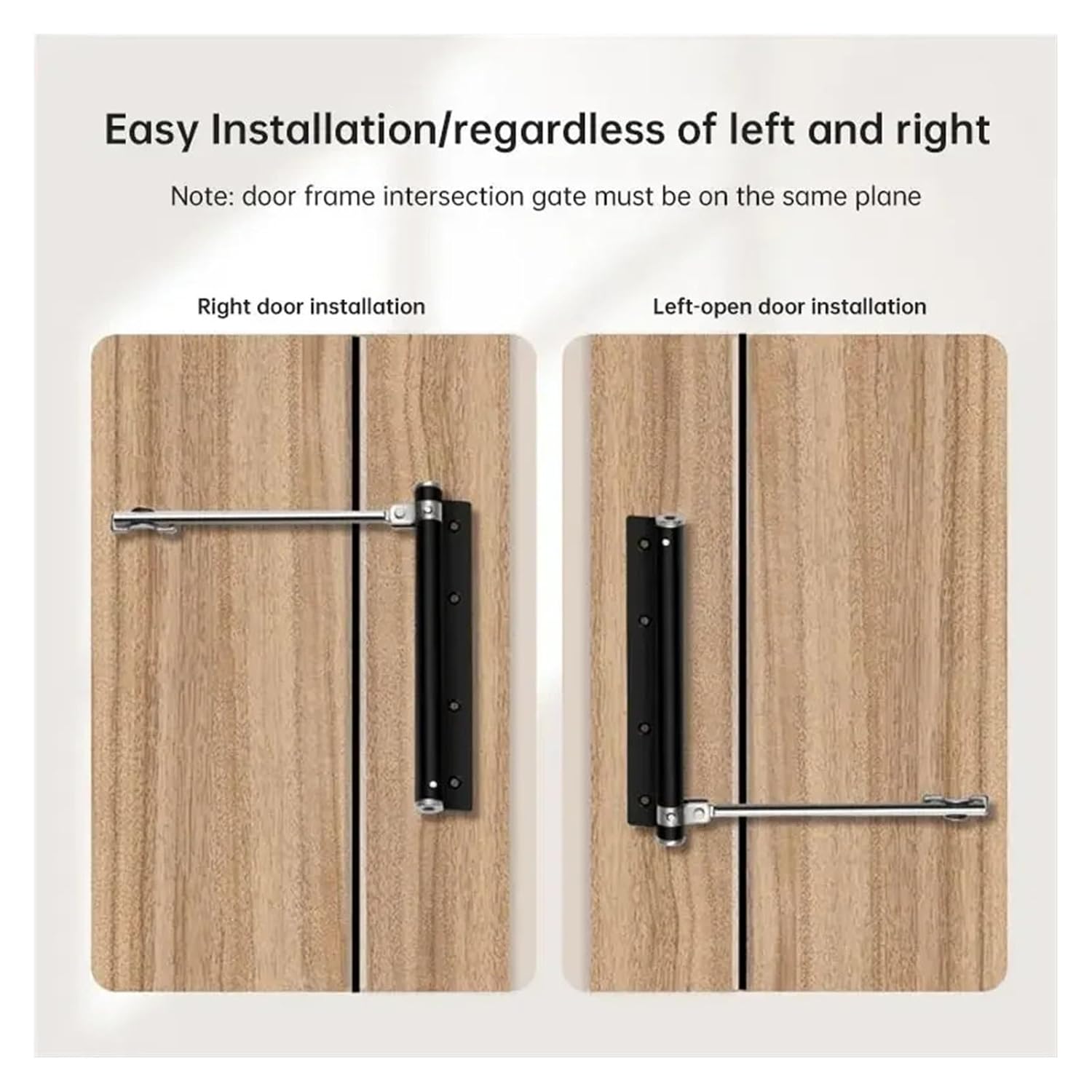 Adjustable Surface Mounted Automatic Stainless Steel Spring Door Closer(Space Silver)